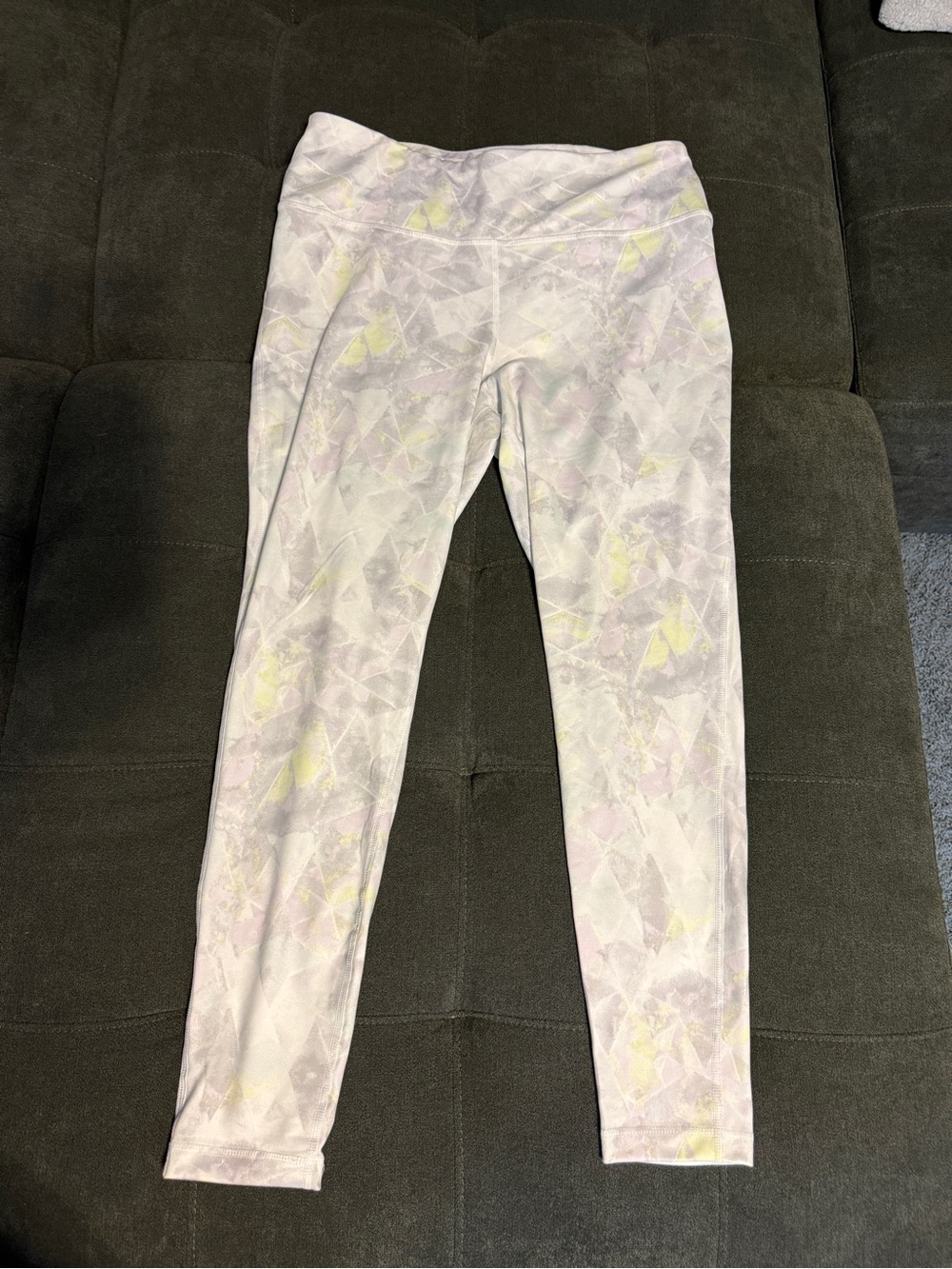 ZELOS Women’s Pastel Colored Geometric Performance Leggings